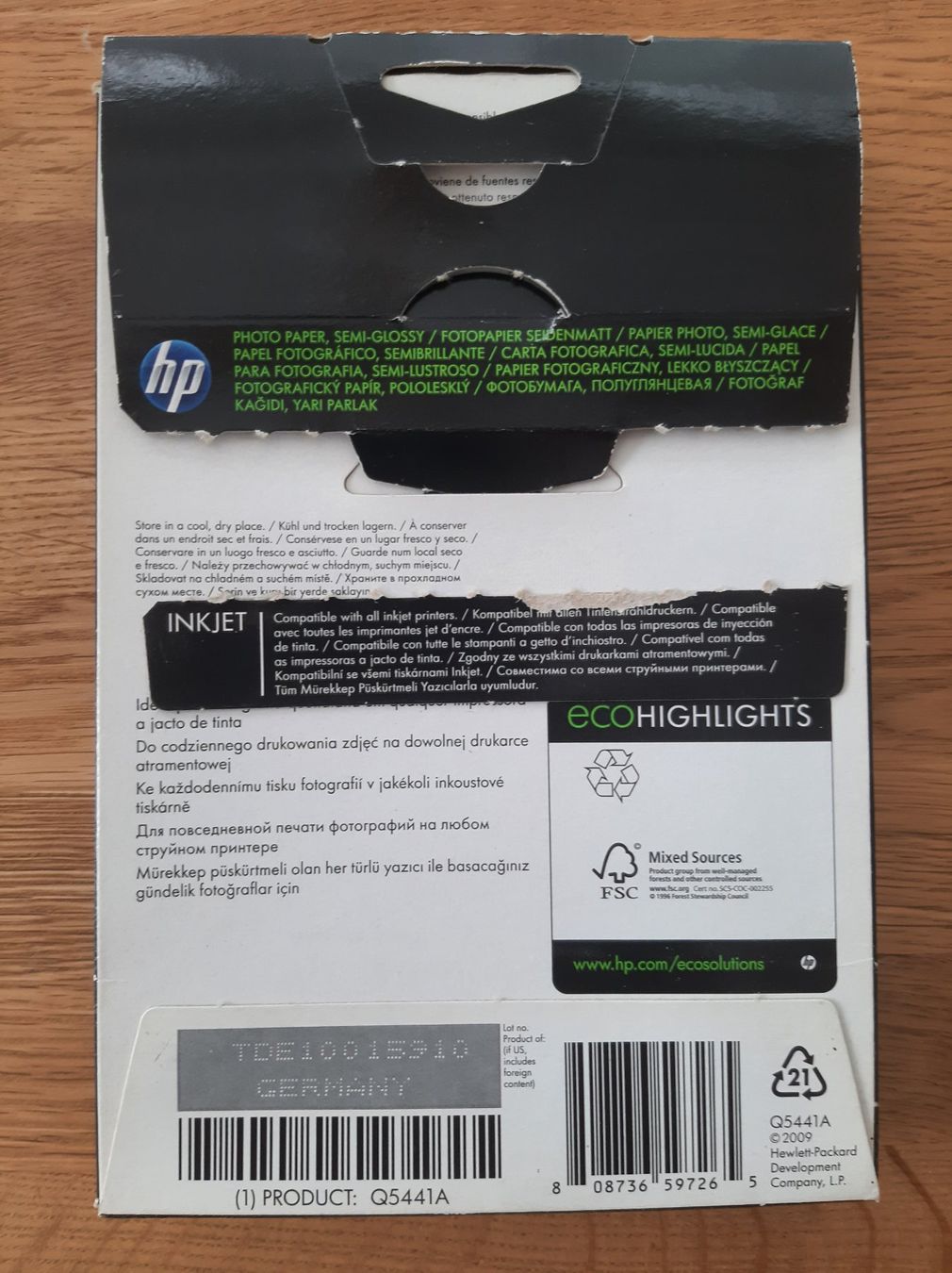 Hewlett Packard Imprimantes: Fotopapier, 10x15cm, angebrauchte Packung – D'occasion à Mels par Melzi 2