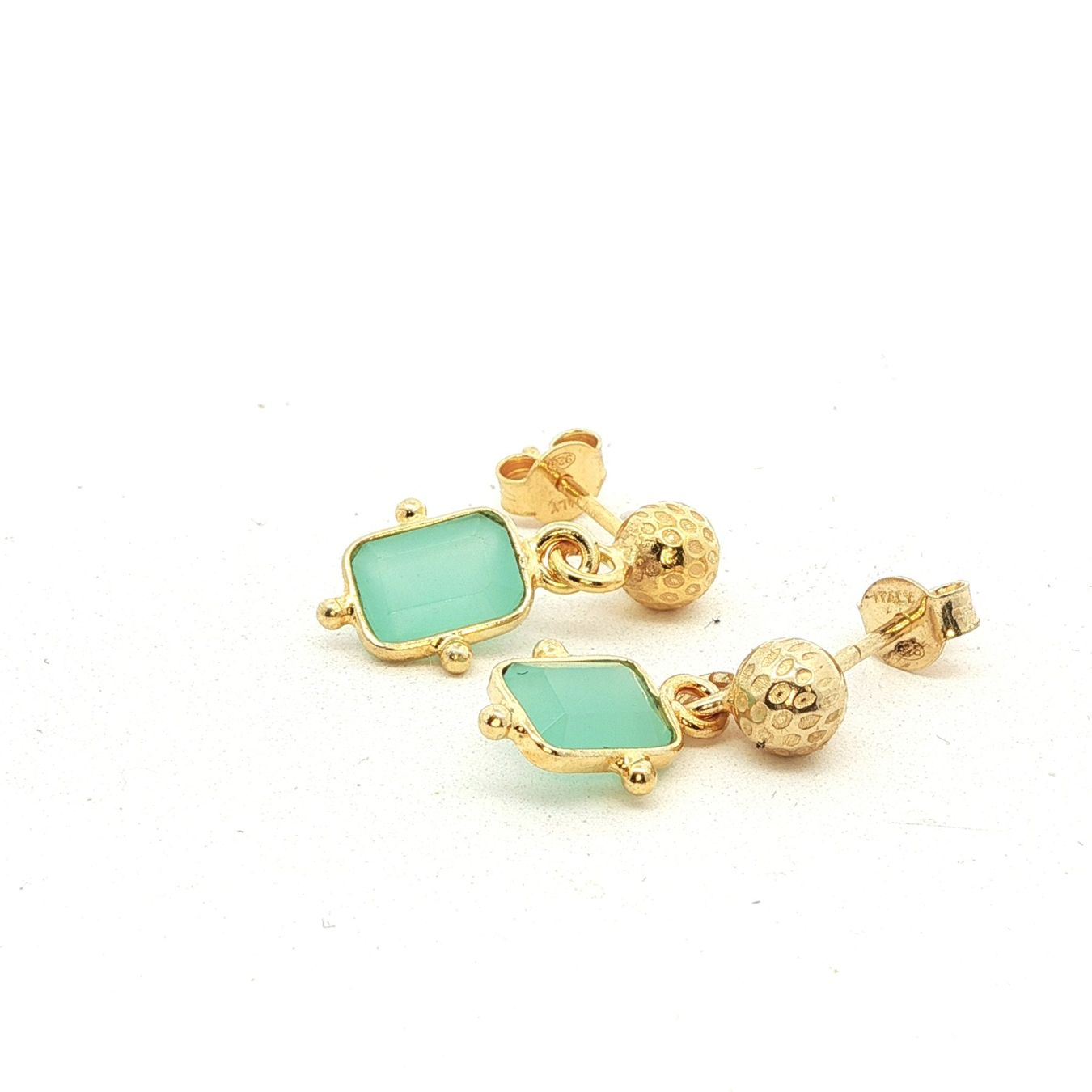 Olga Ribler Orecchini pendenti & Orecchini a lobo: Sterling Silber 925 Ohrstecker mit Amazonite – Nuovo (secondo la descrizione) da Luzern venduto da Schmuckoutlet 1