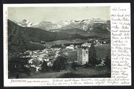 Pontresina, der Ort gegen Norden gesehen