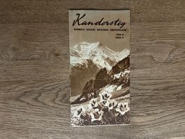 Vintage Wanderkarte Kandersteg Schweiz 1200m - Rarität