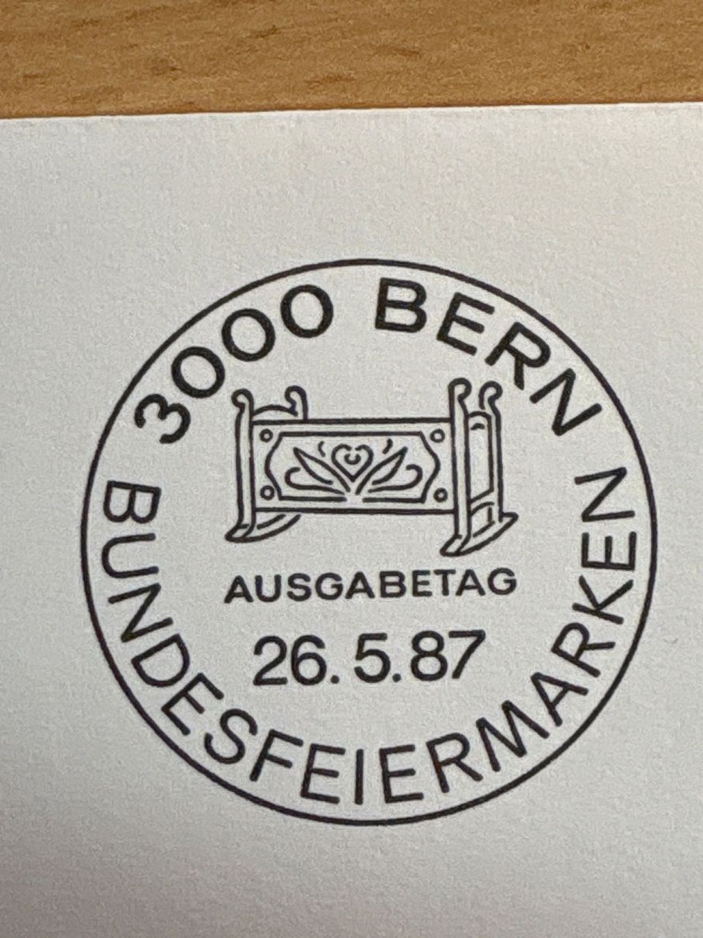 Tutti i francobolli: Bundesfeiertag 1987, Briefmarken-Satz – Usato da Ibach venduto da lisch3 2