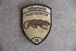 Infanterie Durchdienerschule 14, Gold, Badge mit Klett