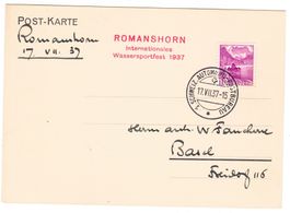 Carte de Romanshorn BPA A62 pour Basel 17.VII.37