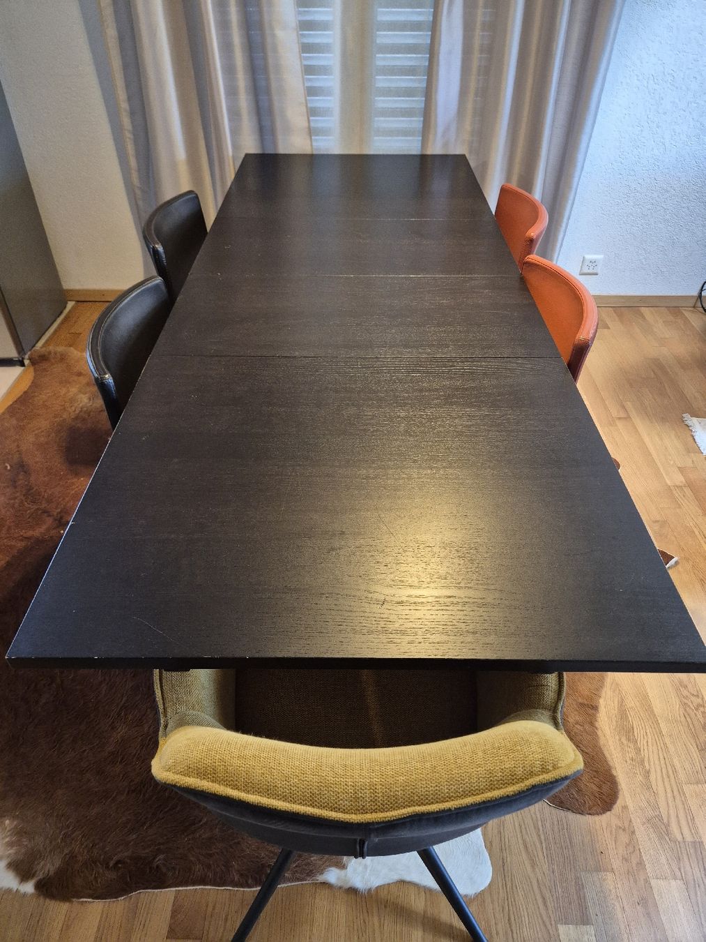 Ikea Tischset: 4 IKEA leather chairs+ table – Gebraucht aus Prangins von Dronning 5
