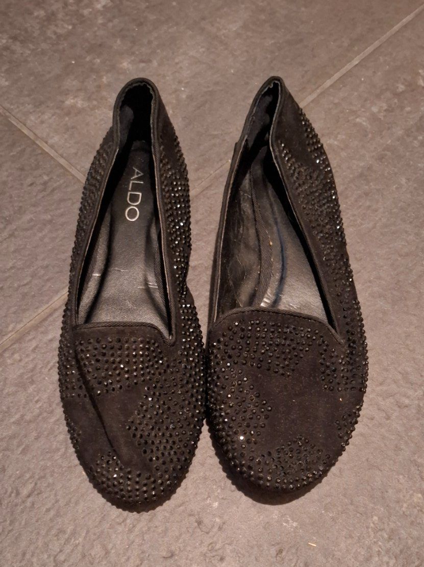 Aldo Chaussures femmes: Schwarze ALDO Ballerinas Gr. 37 mit Glitzer – D'occasion à Auw par Tschei-Pi