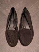 Schwarze ALDO Ballerinas Gr. 37 mit Glitzer