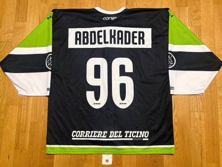 HC LUGANO # 96 ABDELKADER WARM-UP TRIKOT 2021/22 HCL XL