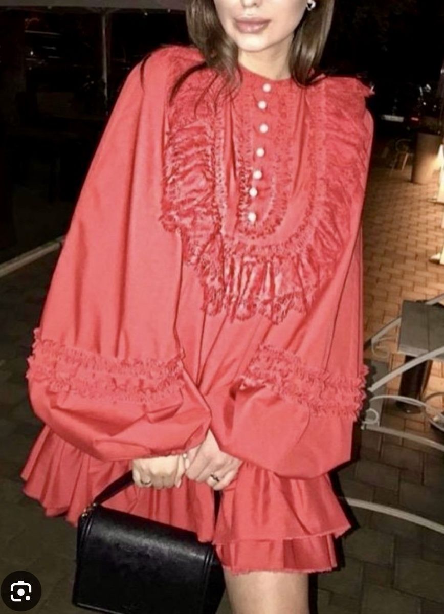 Vestiti: Designer Rotes Kleid mit Rüschen, Grösse S – Nuovo (secondo la descrizione) da Maur venduto da my_private_sale 9