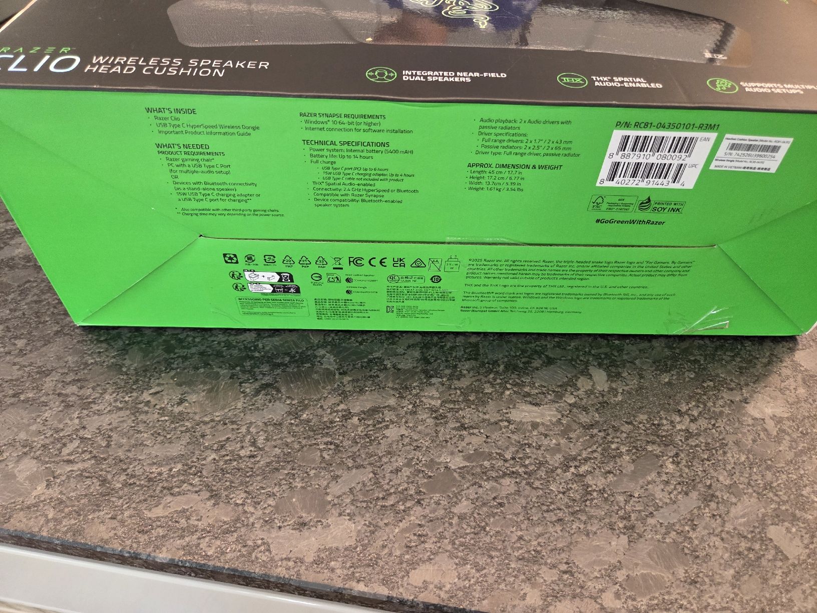 Razer Lautsprecher: Razer Clio - Wireless Speaker Head Cushion New – Neu und originalverpackt aus ZERNEZ von joaofonseca 6