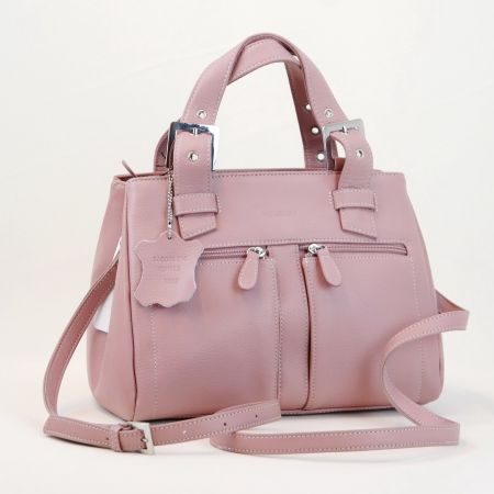 SACCOBONO Damen  Echtleder Tasche Schultertasche /rosa/NEU