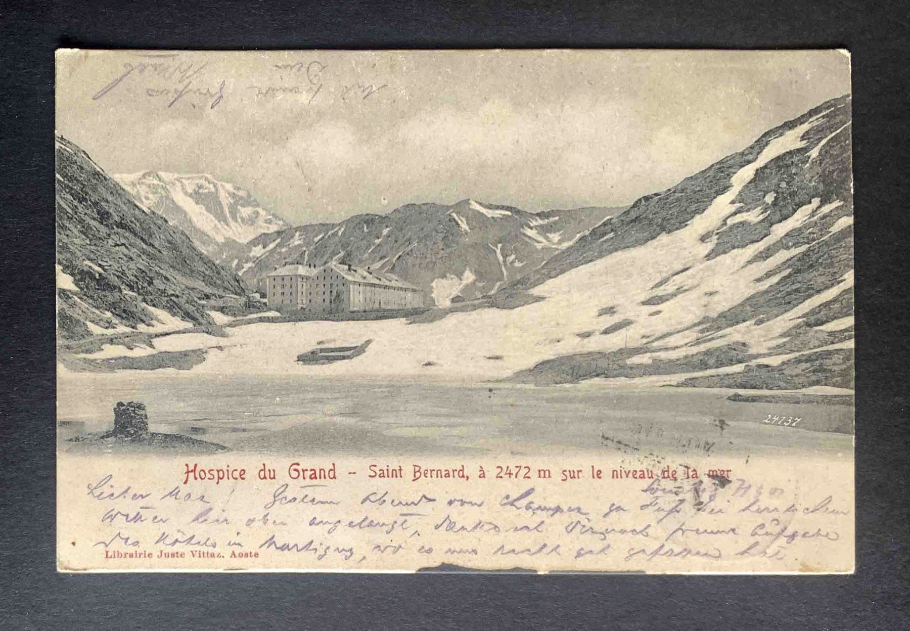 Cartoline postali: AK Hospice du Grand Saint Bernard – Usato da Goldau venduto da artelier1