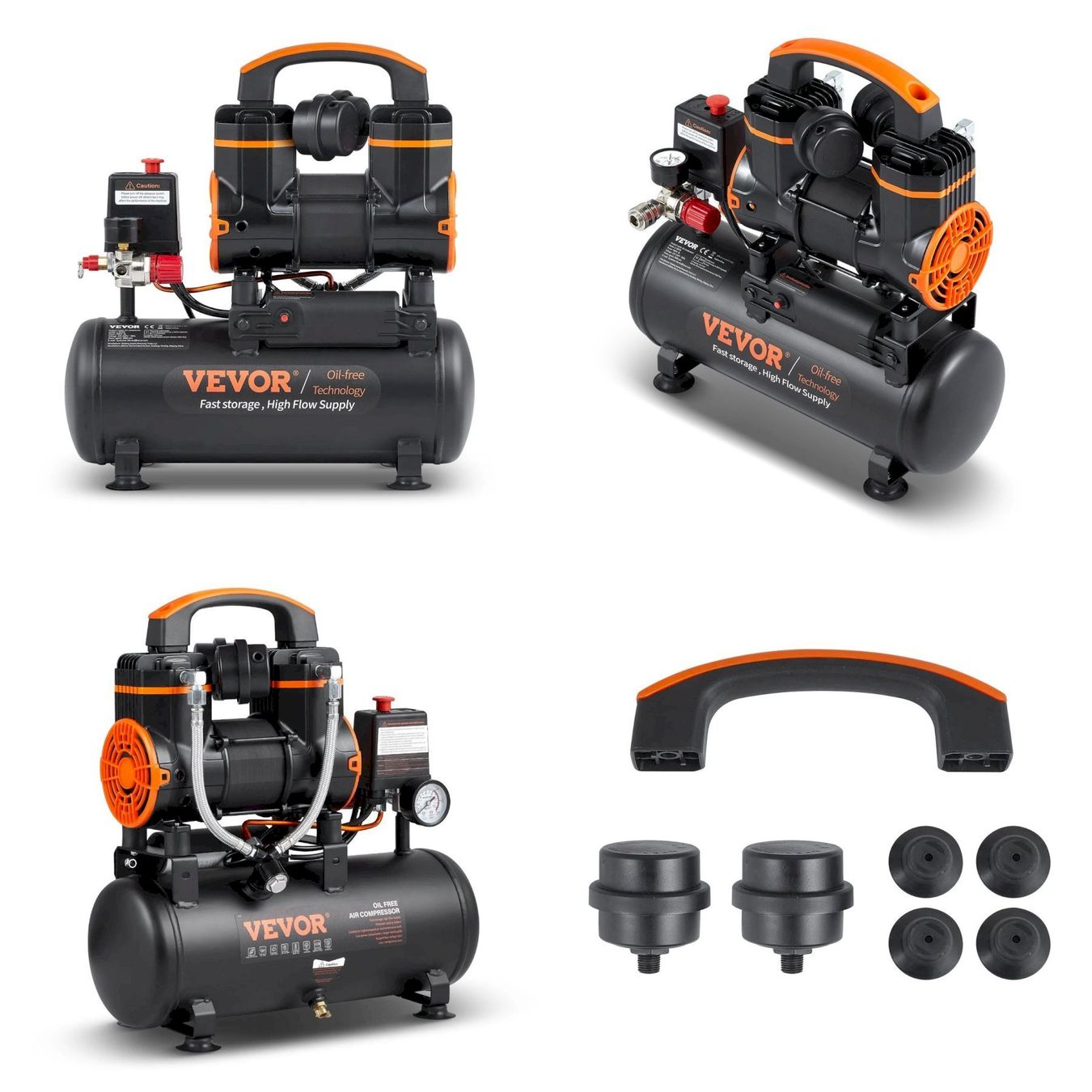 Compresseurs: VEVOR 2-900F8 Flüsterkompressor 8bar 8L – Neuf avec emballage d'origine à Bottighofen par zaap 8