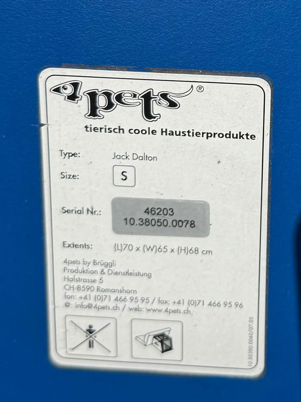 Liege- & Schlafplätze: Hundebox 4pets Jack Dalton S – Gebraucht aus Wil SG von M_Ste 2