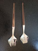 Edelstahl Salatbesteck Vintage Holzgriff 60er 70er Jahre
