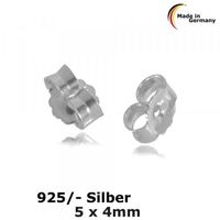 2 Stück (1 Paar) Ohrstecker-Poussette Silber 925