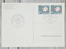 CL14 Carte Postale + Timbre Suisse 1959