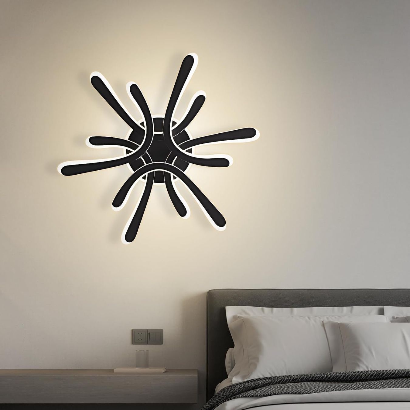 Lampadari & plafoniere: LED Deckenleuchte Blume 40W Dimmbar 2800–6000K Schwarz – Nuovo e nell'imballaggio originale da St. Gallen venduto da RestpostenSG 7