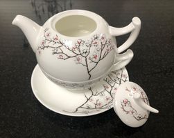 Single Teekanne  Kirschblüte Fine Bone China