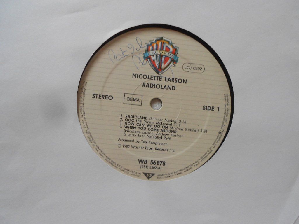 Schallplatten: NICOLETTE LARSON  -  RADIOLAND – Gebraucht aus Bex von Giorgiob 4