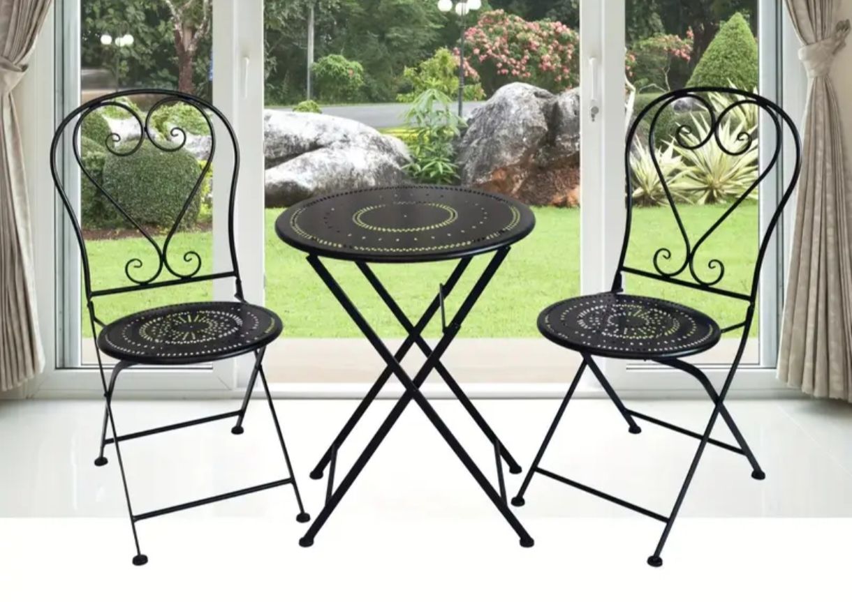Tischset: 3-teiliges Metall Retro-Stil Bistro-Set – Neu und originalverpackt aus Hohenrain von cars77 1