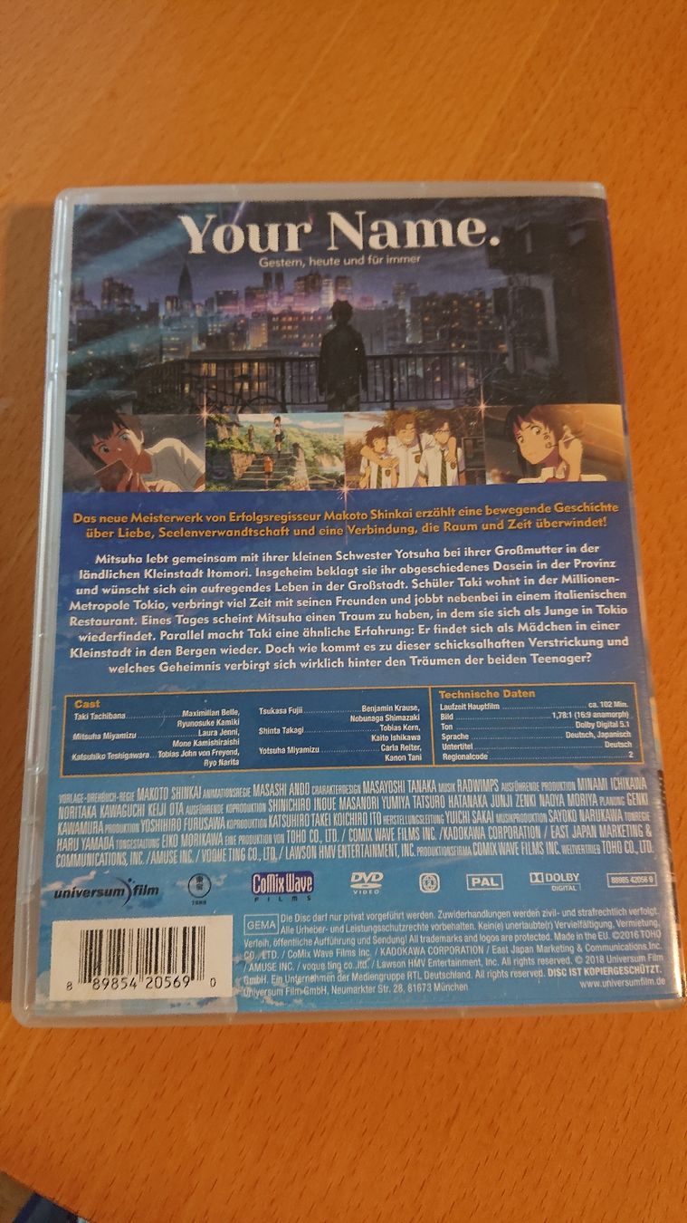 Tutti i DVDs: Your Name Anime Film DVD – Usato da Chur venduto da FreakofRarity 1