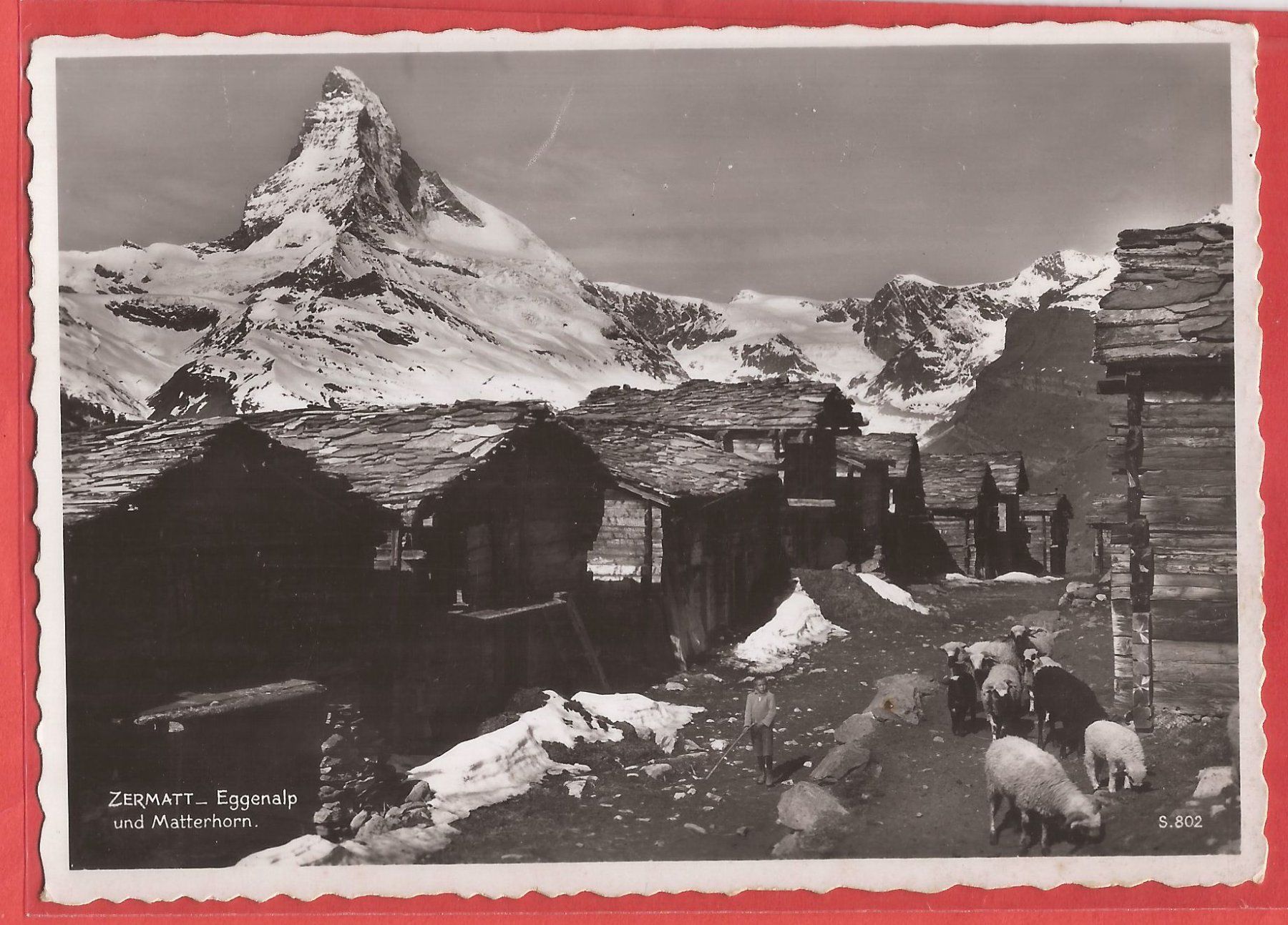 Cartoline postali: Zermatt Eggenalp - Walliser Stadel - ca. 1940 – Usato da Fislisbach venduto da Porano