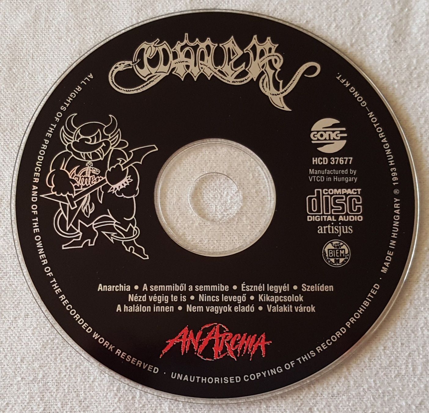 CD: Omen - Anarchia - CD - 1993  - Rare Hungary First Press – Usato da Uster venduto da Zardodel 2
