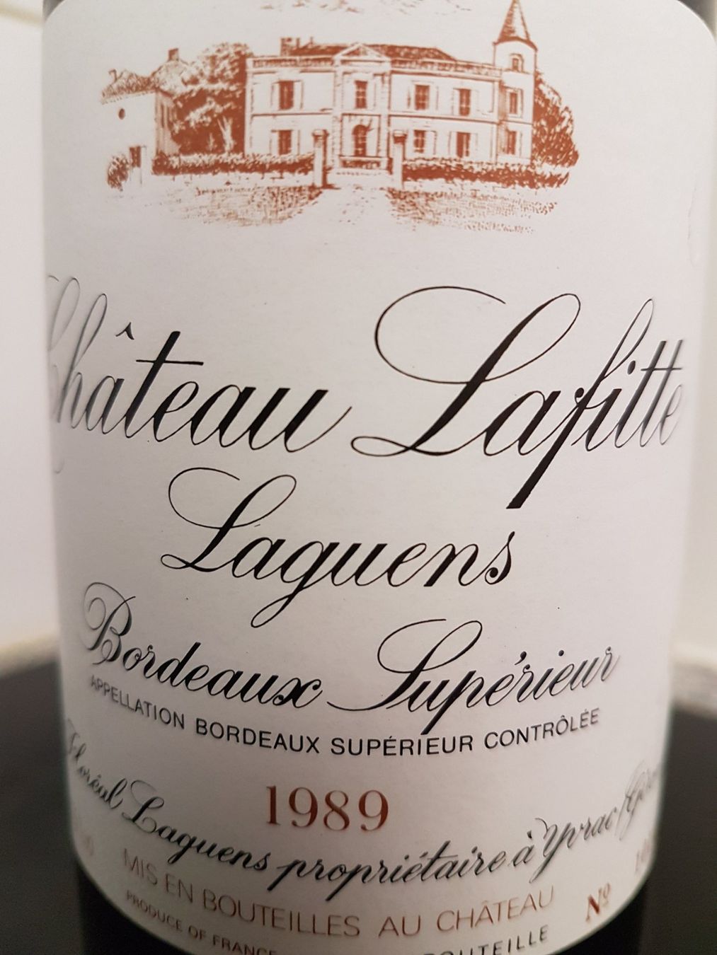 Vino: Chateau Lafitte Laguens 1989 – Nuovo (secondo la descrizione) da Grenchen venduto da poggione 3