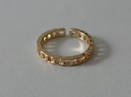 Ring goldfarbig, Ellipsen, offen, U56