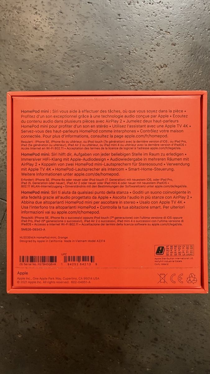 Apple Lautsprecher: Apple HomePod mini Orange Smart Speaker – Neu (gemäss Beschreibung) aus Grub SG von Crispin1990 3
