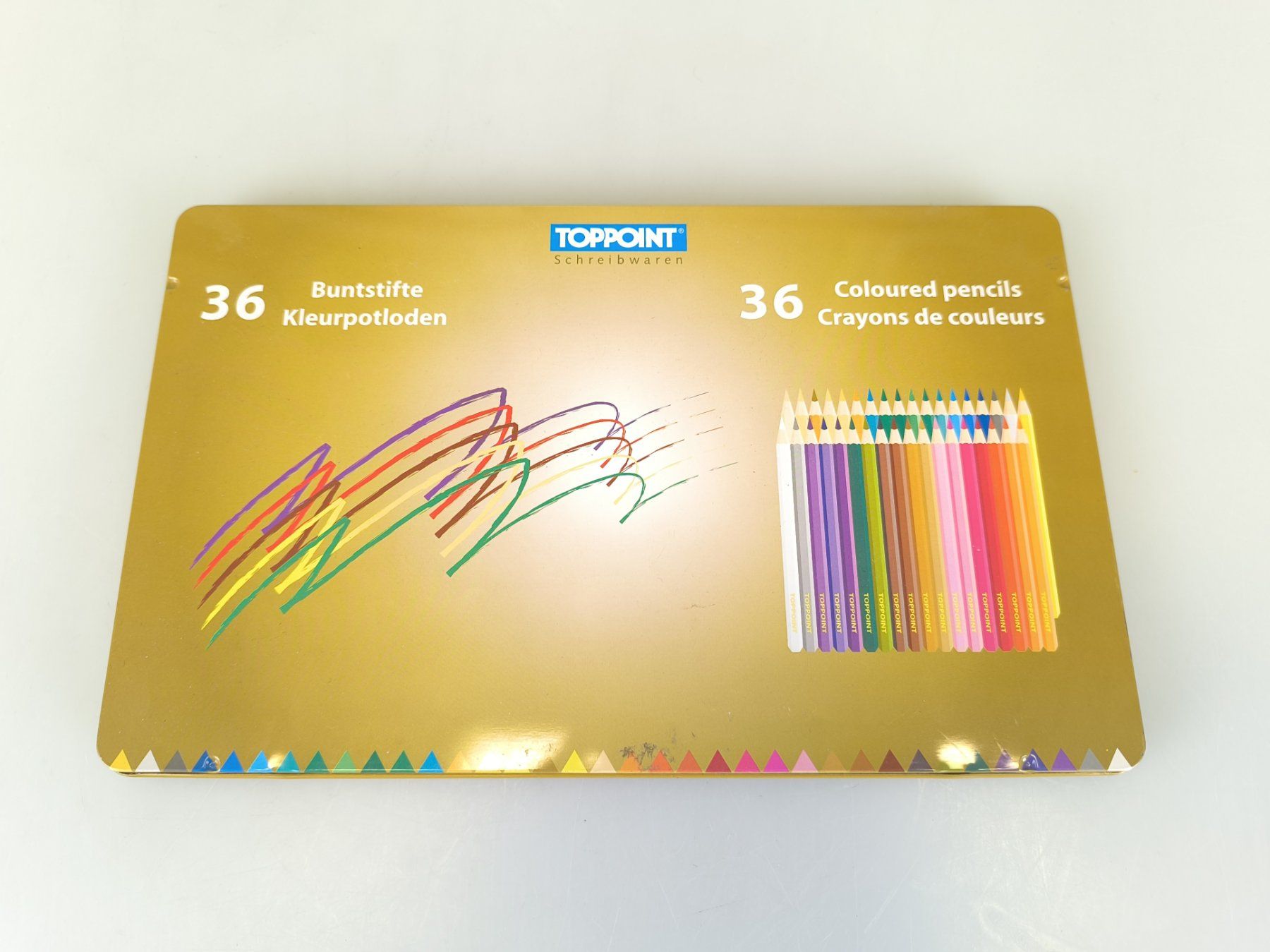 Bleistifte, Farbstifte & Kreide: TOPPOINT 36 Buntstifte in Metallbox - ungebraucht – Neu (gemäss Beschreibung) aus Rüti ZH von Restwert_Rueti_ZH