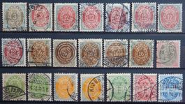 Dänemark ex. Kat. 22-36 gest. 1875/84 Kat. 108 Euro
