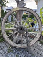Wagenrad Holz mit Eisenring 97 cm Durchmesser 