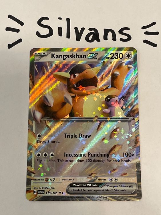 Pokémon Karte | Kangaskhan EX Full Art 151 ENG | Kaufen Auf - Foto 9