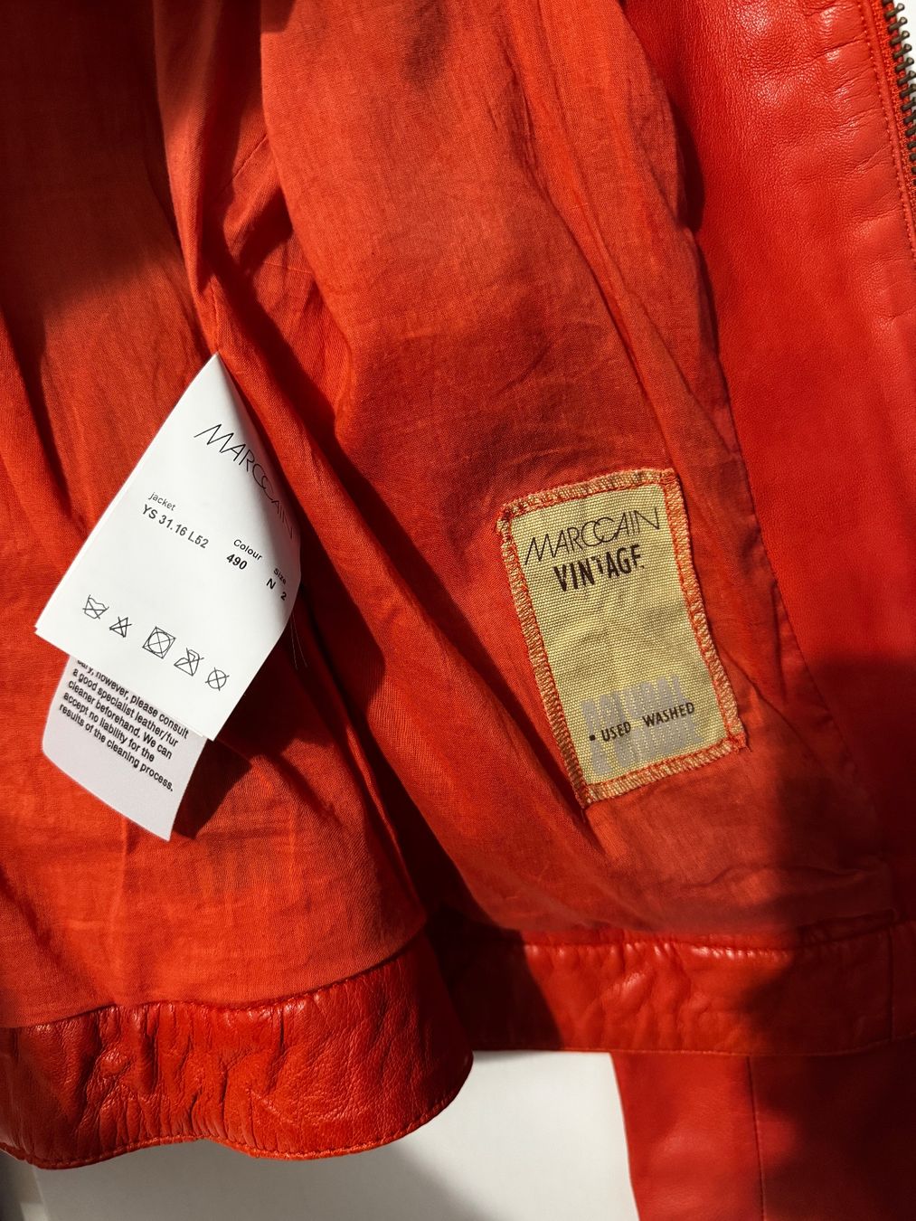 Marc Cain Jacken: MarcCain Lederjacke, Gr. N2 Orange, neuwertig – Gebraucht aus Zürich von fresh0001 3