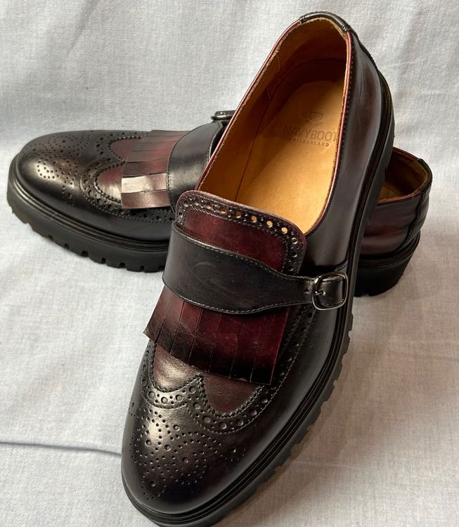 Navyboot Modern Leder Loafer Schuhe Plateau 40 NEU (Neu (gemäss ...