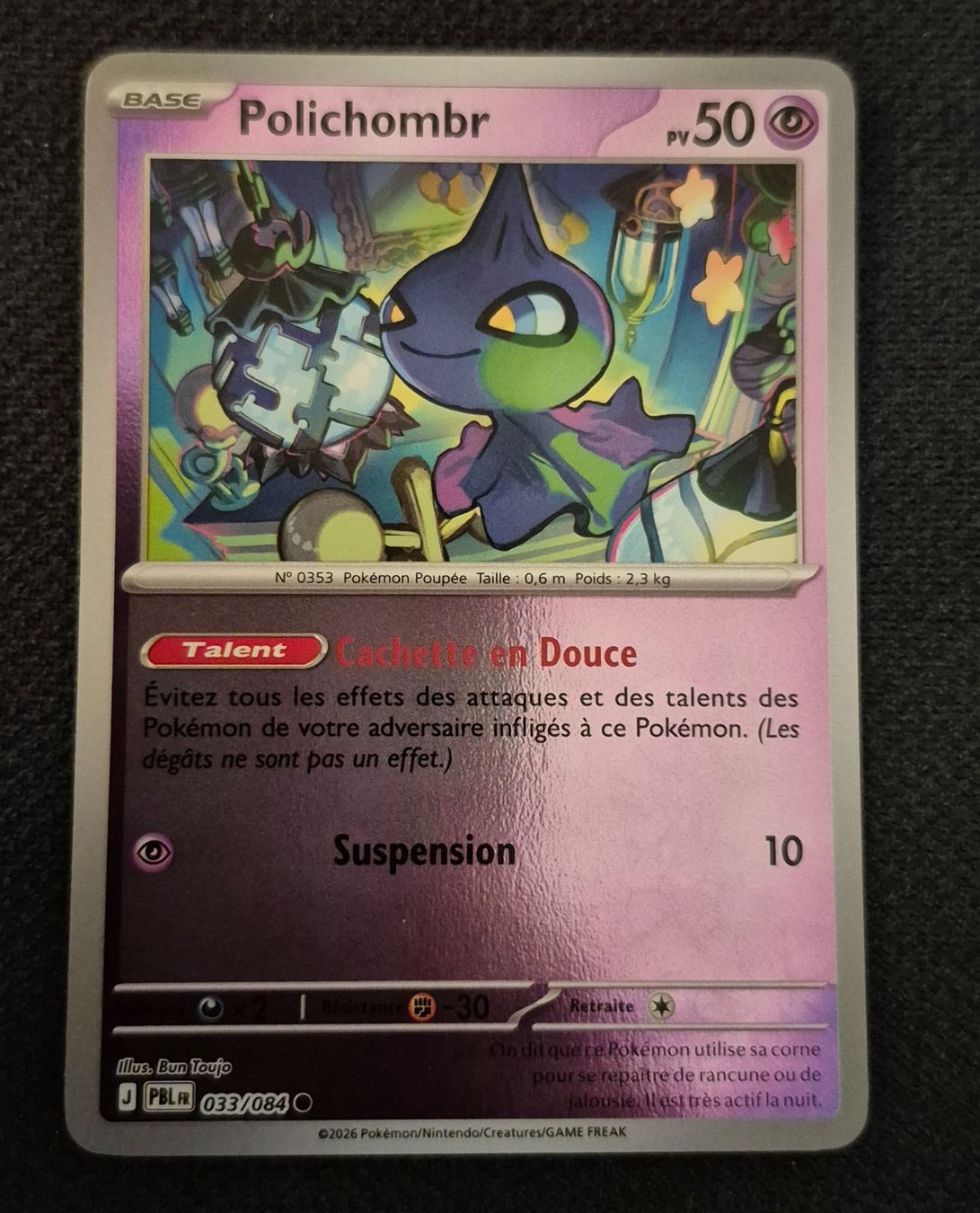 Pokémon Carte collezionabili: POLICHOMBR 033/084 REVERSE POKEMON NUIT NOIRE – Usato da Grand-Lancy venduto da luc111