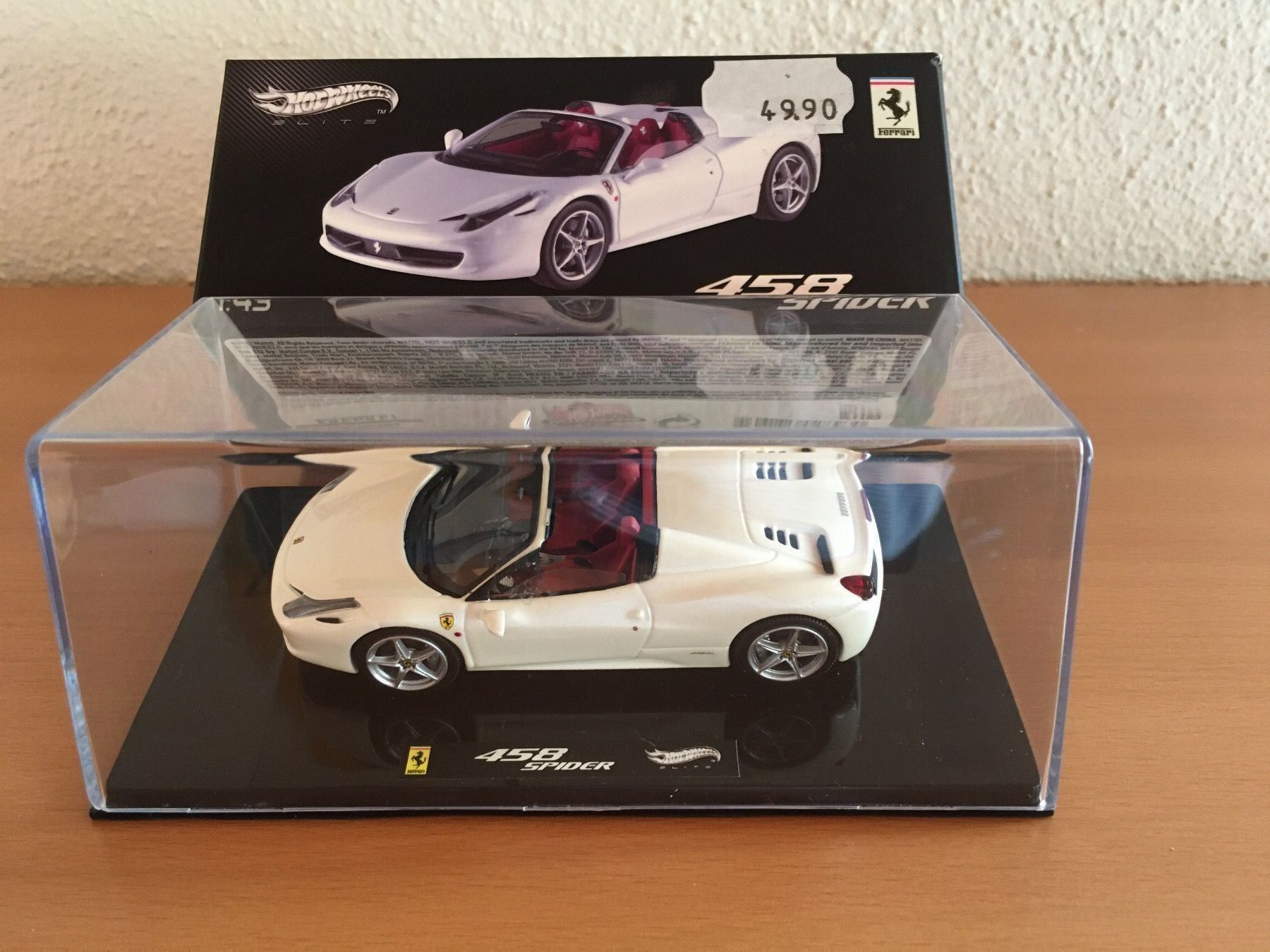 Ferrari Modellini d'auto: Hot Wheels Ferrari 458 Spider 1:43 – Nuovo e nell'imballaggio originale da Hämikon venduto da autiva 1