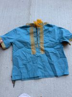 Kinder Hemd blau bestickt