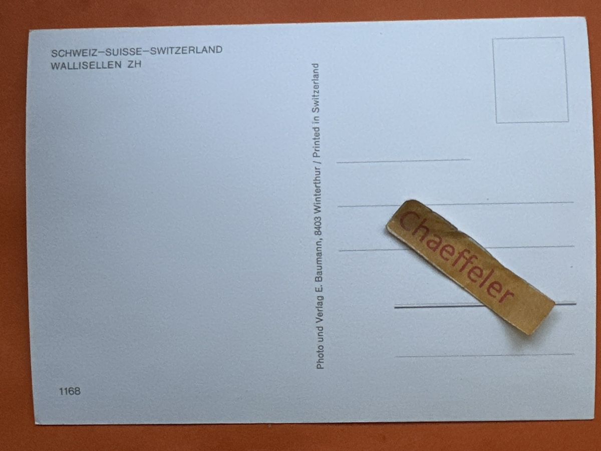 Ansichtskarten: Alte Ansichtskarte Wallisellen ZH  – Gebraucht aus Zürich von Chaeffeler 1