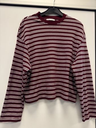 Cooler Pullover gestreift - bordeaux - Bershka - Gr. XS