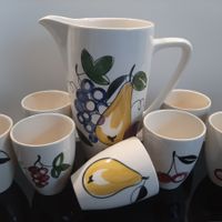 50er Villeroy & Boch Angelika Krug 9 Becher Mid Century 60er