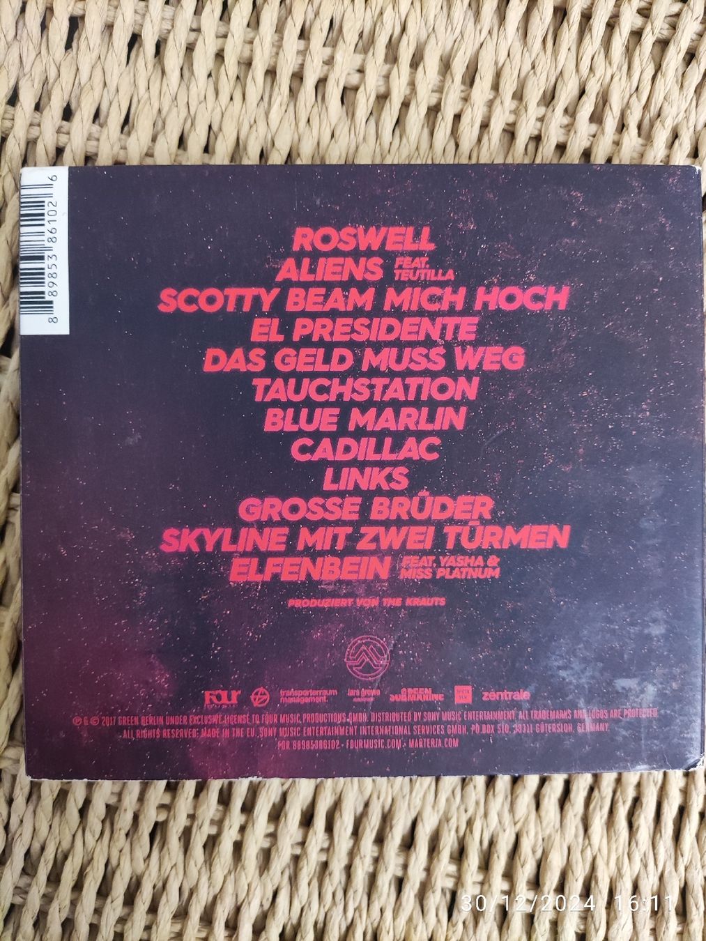 CD: Marteria Roswell – Usato da Basel venduto da Alacant 2