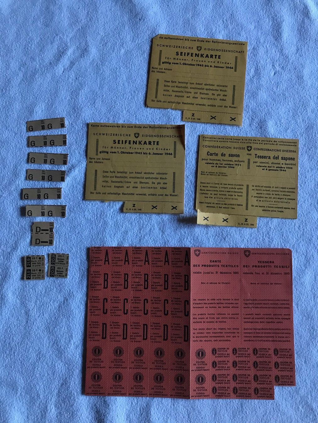 Buoni: Bons de rationnement valables 31.12.1945 – Usato da Ste-Croix venduto da mjmg 1
