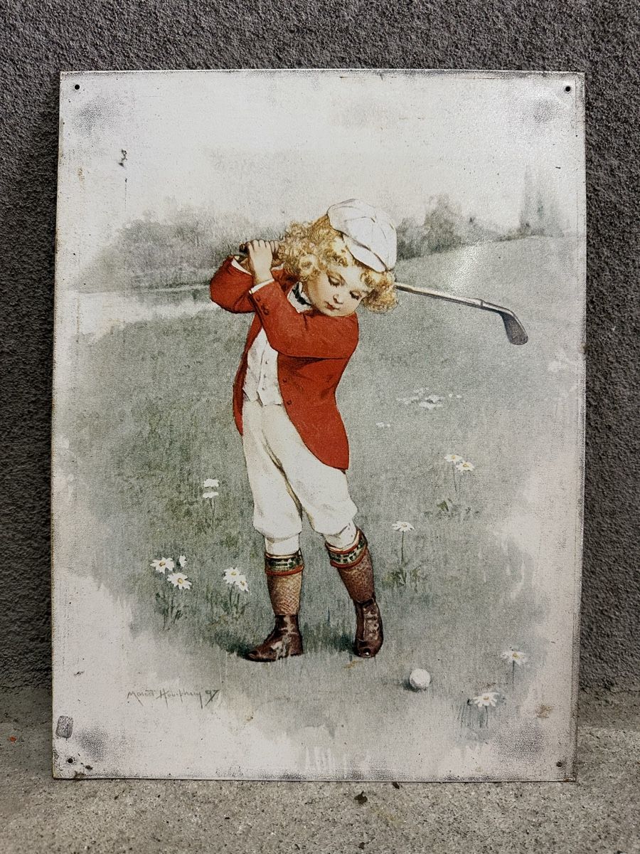 Insegne: Golf Kind Werbung Reklame – Usato da Reinach AG venduto da rares75