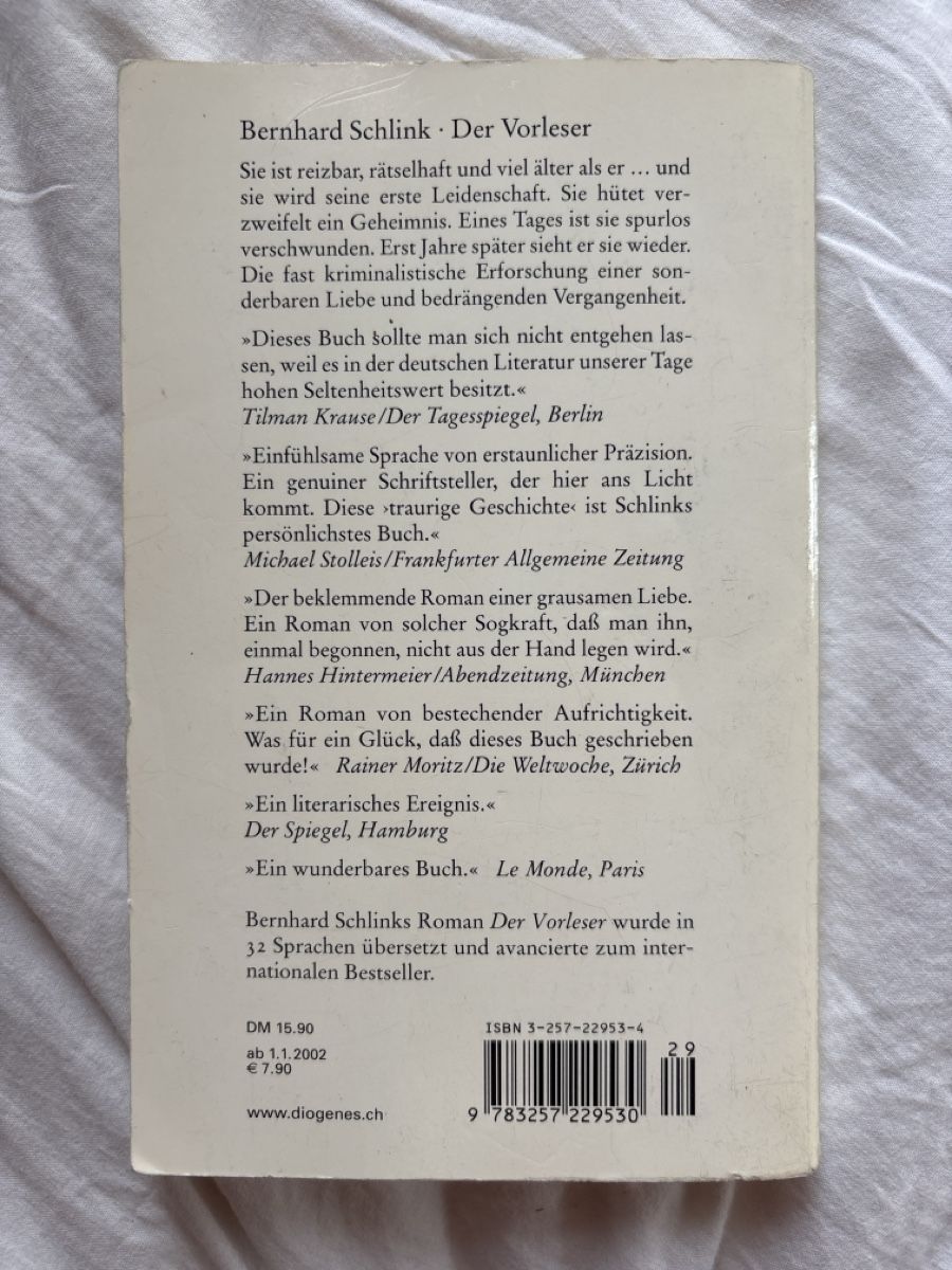 Libri: Der Vorleser - Bernhard Schlink – Nuovo (secondo la descrizione) da  venduto da  1