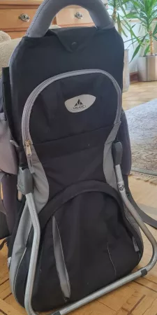 Kindertrage Vaude schwarz/grau,  Rucksack