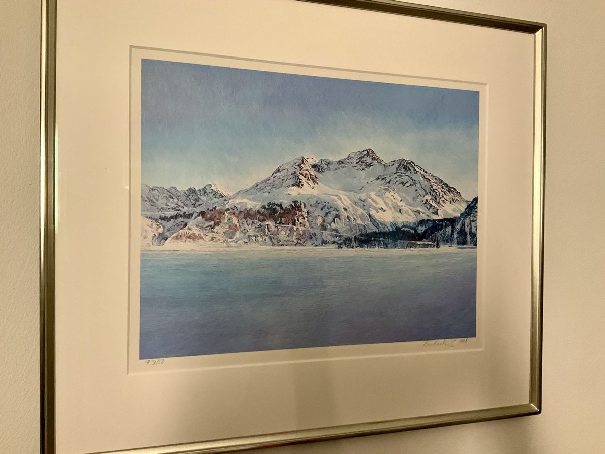 Grafica & Litografie: Valentin Roschacher/"La Margna mit Silsersee"/Lithographie – Nuovo (secondo la descrizione) da Domat Ems venduto da allblack01