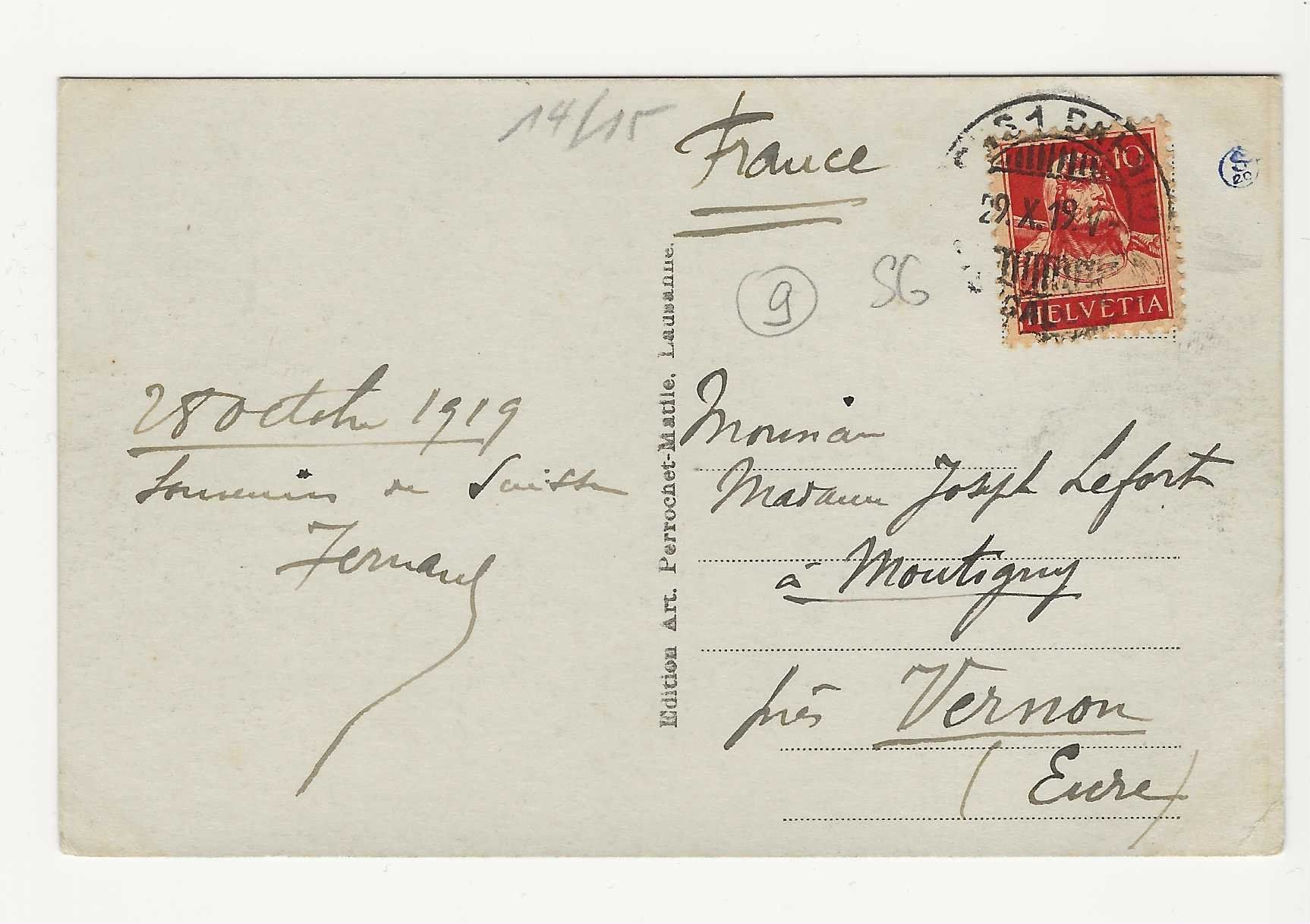 Cartoline postali: SCHLOSS WERDENBERG BUCHS       1919 – Usato da Küttigen venduto da rolypo 1