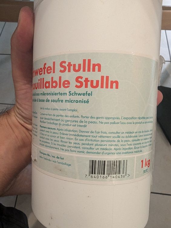 Prodotti di pulizia: Natural Fungicide and Acaricide - Souffre, Netzschwefel – Usato da Wittinsburg venduto da leo_prd9 2